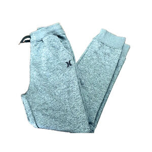 Hurley Boys Therma Fit Joggers Sweats Sz M 10 / 12 Grey Heather Black Drawstring